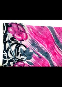 🌸 Elegant Pink Floral Printed Saree 🌸