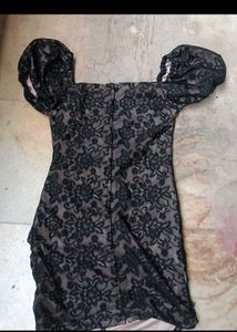 Elegant Black Lace Off-Shoulder Dress