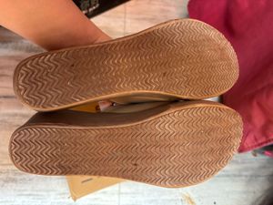 Women's Beige Buckle Slides