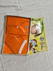 Cute Orange Kids' Sleepwear Set