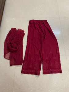 Premium Lucknowi chikan kurta set 3 piece