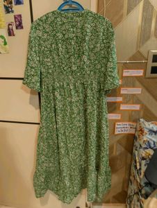 Green Floral Midi Dress