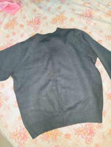 Black Knit Sweater with Button✨