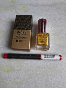Faces Canada Lipstick & Nail Enamel Set
