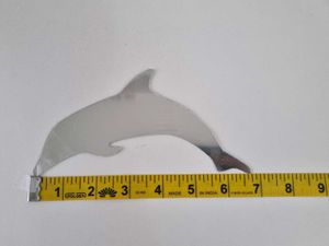 Dolphin &amp; Moon Mirror Wall Decals