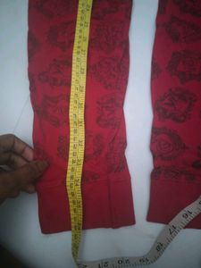 Red Printed Pants