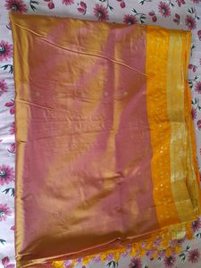 Silk Saree With Shinning Mixed Color