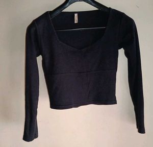 Trending Crop Top - Heart Neck Style🖤