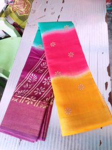 Colorful Ombre Saree with Floral Print