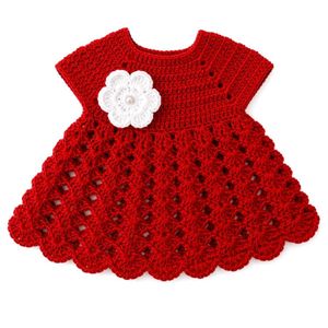 Handmade Red Crochet Baby Dress