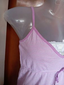 Cute Pink Striped Camisole Top