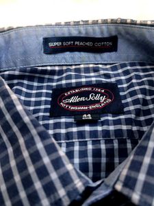 Men's Blue Checkered Button-Down Shirt
