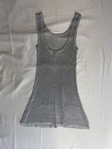 H&amp;M Sparkly Silver Mini Dress 🩶