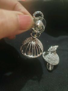 ✨💖Stunning AD Crystal Jhumka Earrings