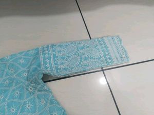 Beautiful Blue Chikankari Kurta