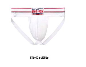 XXl White Jockstrap with Stripes
