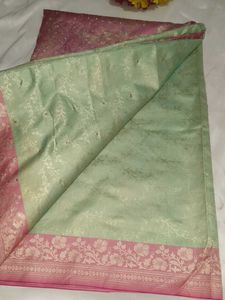 Pink Sequin Embroidered Saree with blouse