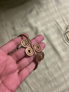 Unique Brass Swirl Cuff Bracelet