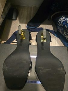 YSL opyum heels black and gold