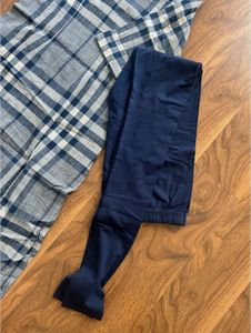 Plaid Print Blue Kurta and Leggings