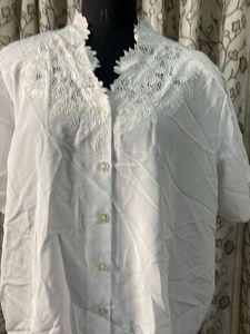 White Embroidered Blouse
