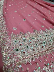 beautiful zardozi handwork saree