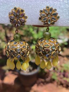 parrot green jhumka❤️🌟😌