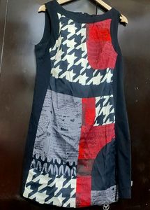 Multi Printed Cut Sleeves Dress For 36 Bust