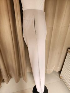 High-Waisted Cream Wide Leg Pants