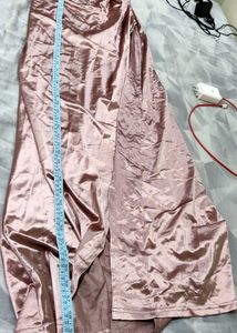 Elegant Satin Slit Dress