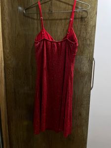 Sparkling Red Mini Dress