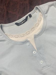 Cute Light Blue Layered Top