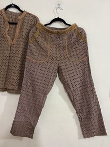 Brown stylish cord set