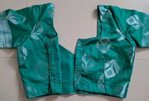 Teal Saree with Blouse
