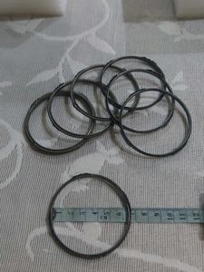 Elegant Silver-Toned Bangle Set of 8