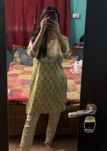 Yellow kurta and pant | cord set