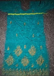 Teal Embroidered Blouse