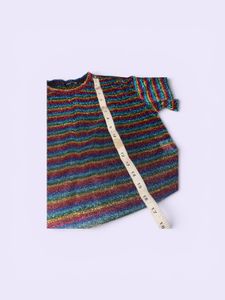 Sparkly Striped Cropped Top
