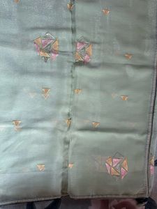 Elegant Embroidered Pastel Saree
