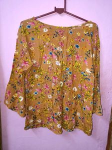 Boho Floral Print Top
