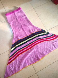 Striped Pink fish cut skirt 🌸💒🍠🌺🎗️
