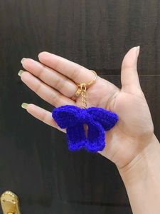 Handmade Crochet Bow Keychain