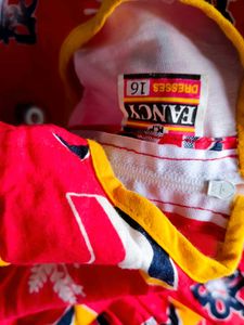 Red Printed Kids Fancy Dress / Frock – 2-3 yrs