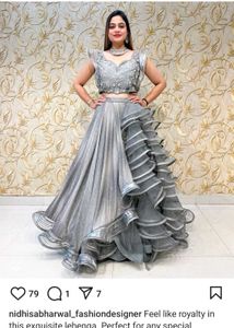 Stunning Silver Lehenga Set