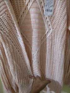 Peach Knit Pullover Sweater