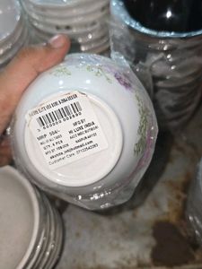Set of 5 Floral Design Bowls Melamine
