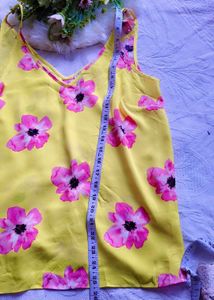 Yellow Floral Cami Top