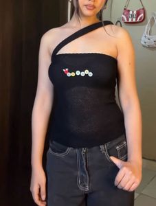 Black One-Shoulder Asymmetrical Top