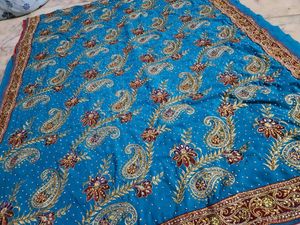 Blue 💙 party wear saree with blouse
