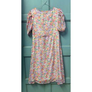 Max Floral printed multicolour A line Midi dress